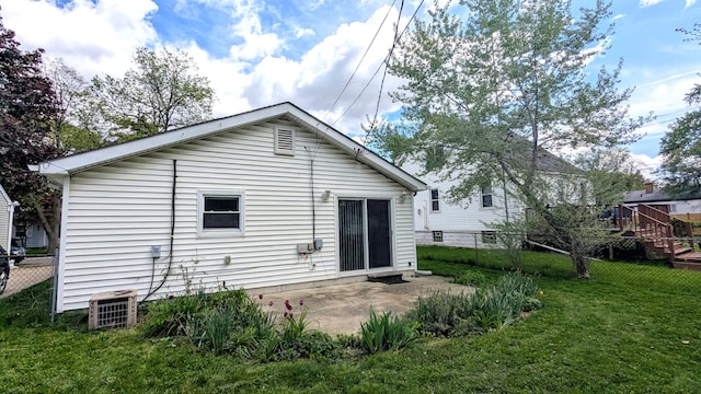 back of house with a patio area