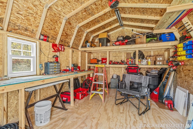 view of storage area