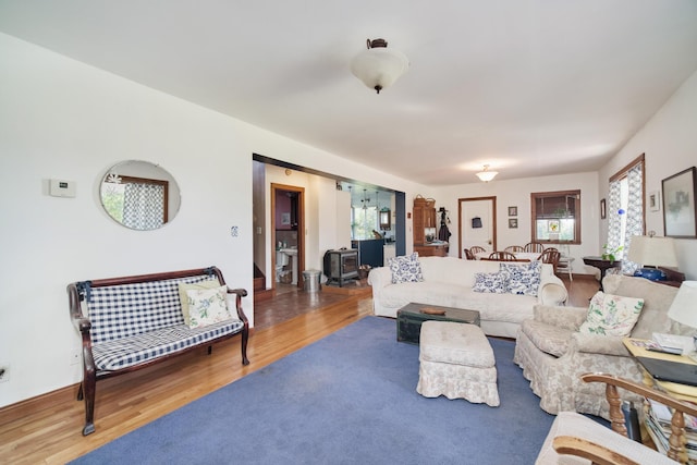1621 W Beyer Rd, Ludington, MI 49431 - living room with wood finished floors and baseboards