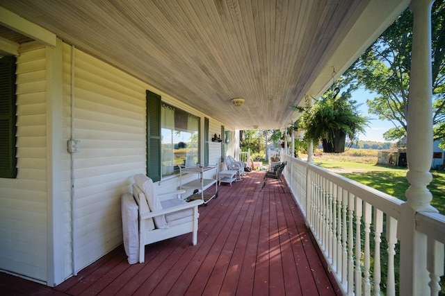 1621 W Beyer Rd, Ludington, MI 49431 - wooden terrace featuring a porch