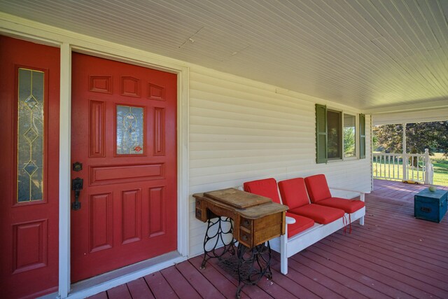 1621 W Beyer Rd, Ludington, MI 49431 - doorway to property featuring a porch