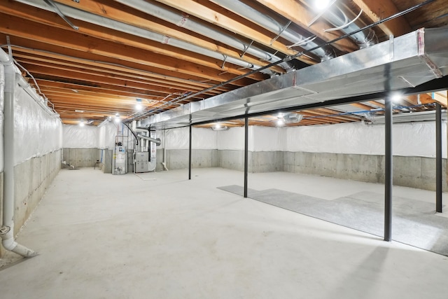 49793 Split Rock Rd, Macomb, MI 48044 - unfinished basement featuring gas water heater