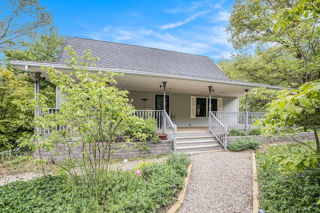 view of front facade with covered porch