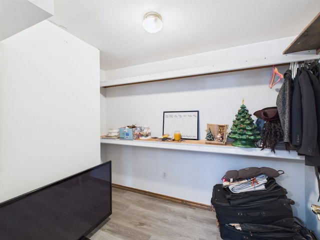 480 Peninsula Dr, Columbiaville, MI 48421 - walk in closet with wood finished floors