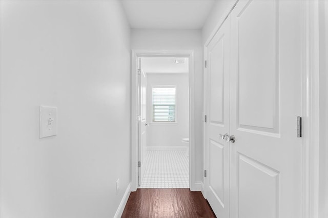 1132 Superior Blvd, Wyandotte, MI 48192 - corridor featuring baseboards and dark wood finished floors