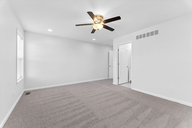 1132 Superior Blvd, Wyandotte, MI 48192 - empty room with a ceiling fan, carpet, recessed lighting, and baseboards