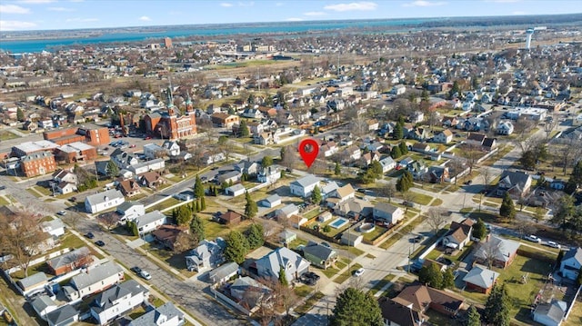 1132 Superior Blvd, Wyandotte, MI 48192 - aerial overview of property's location with nearby suburban area
