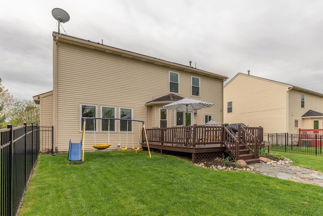 661 Morning Glory Ln, Milan, MI 48160 - back of property with a wooden deck