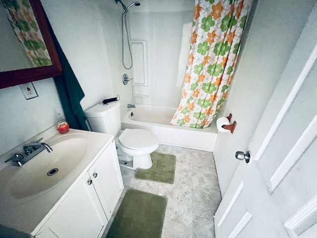12791 Coleen Ave, Warren, MI 48089 - bathroom with shower / bath combo with shower curtain, vanity, and toilet