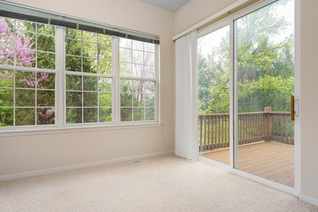 unfurnished sunroom with plenty of natural light