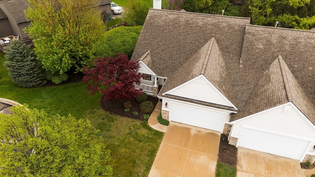 view from above of property