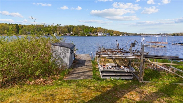 12150 Shaffer Rd, Davisburg, MI 48350 - dock area featuring a water view
