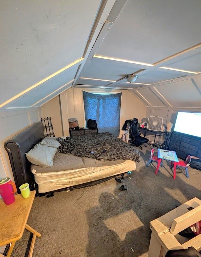 11301 Coyle St, Detroit, MI 48227 - carpeted bedroom with vaulted ceiling