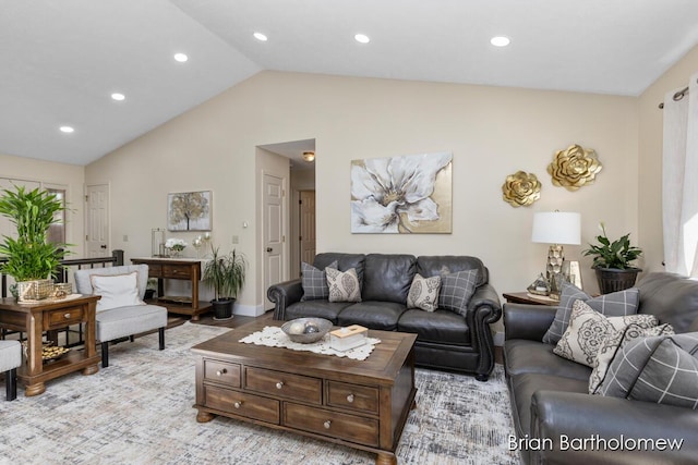 2657 Leffingwell Ave NE, Grand Rapids, MI 49525 - living room with lofted ceiling and recessed lighting
