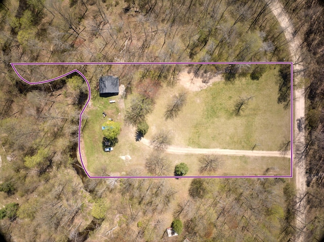 aerial view of property's location with property boundaries highlighted