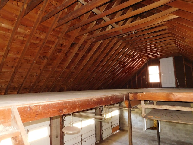 view of attic