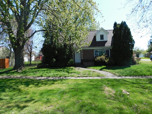 view of front of home with brick siding