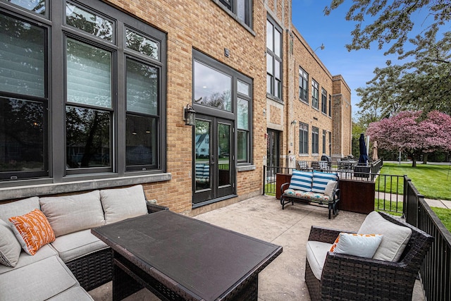 2214 S State St Unit 108, Saint Joseph, MI 49085 - view of patio featuring outdoor lounge area