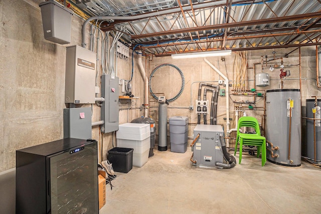 6723 Vandermeulen Rd, Holland, MI 49423 - utilities featuring water heater, electric panel, and a heating unit