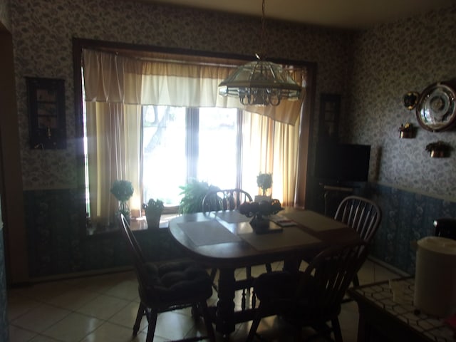 21613 Hoffman St, Saint Clair Shores, MI 48082 - tiled dining space featuring wallpapered walls