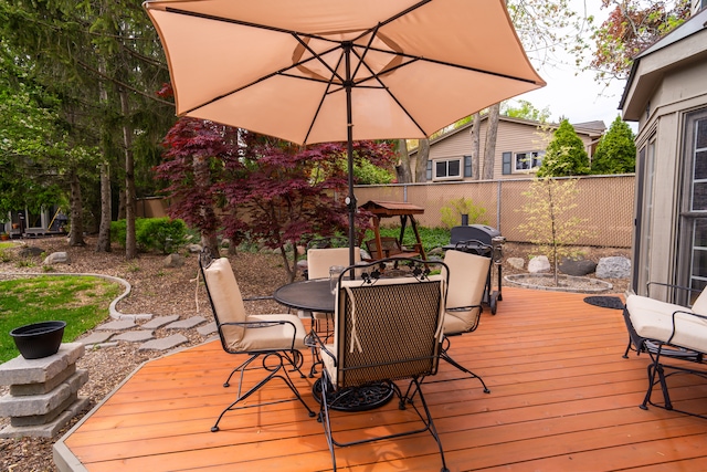 1612 Michael, Clawson, MI 48017 - wooden deck featuring outdoor dining space