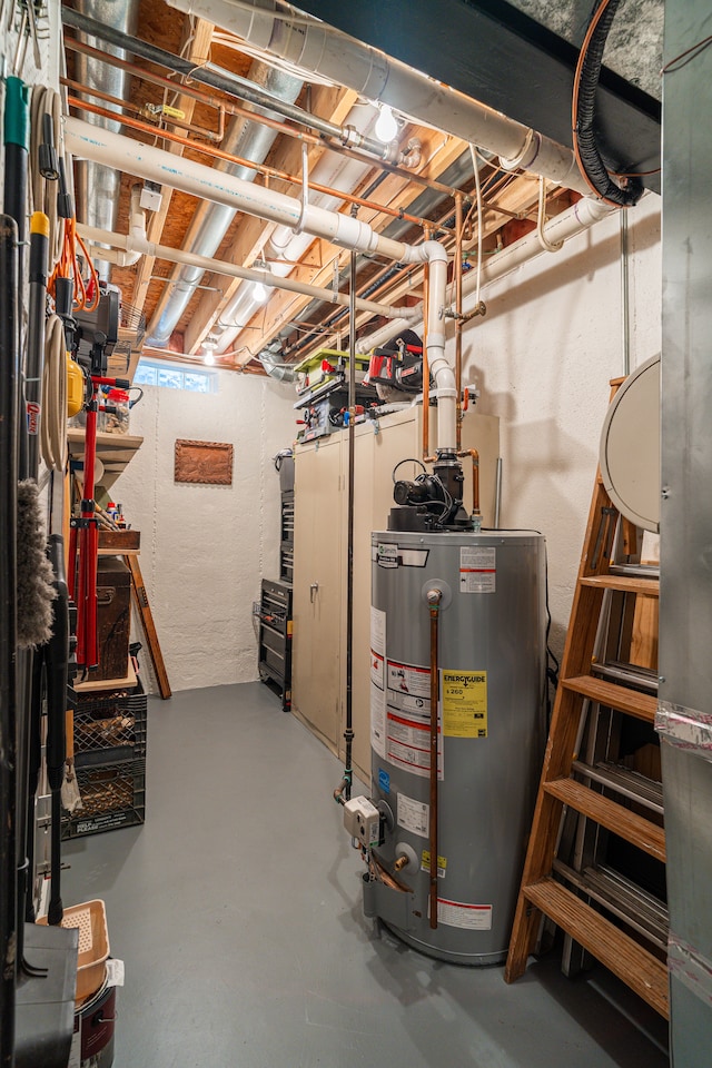 1612 Michael, Clawson, MI 48017 - unfinished below grade area featuring gas water heater
