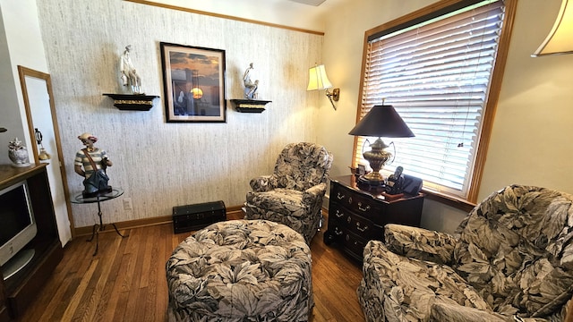 28051 Garfield St, Roseville, MI 48066 - sitting room featuring wood finished floors and baseboards