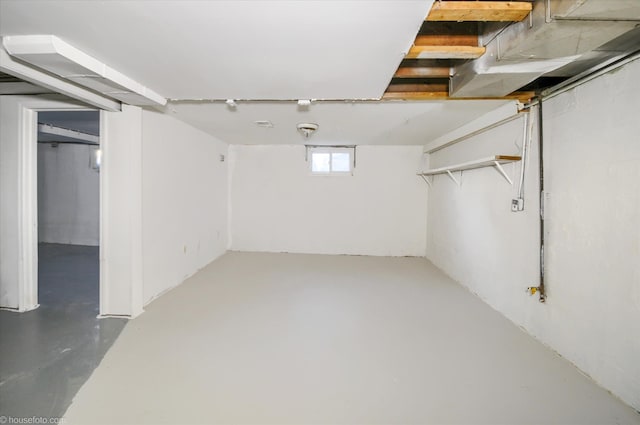 view of basement