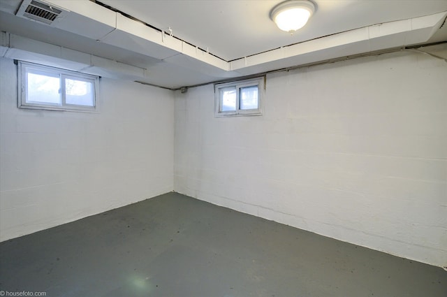 view of basement