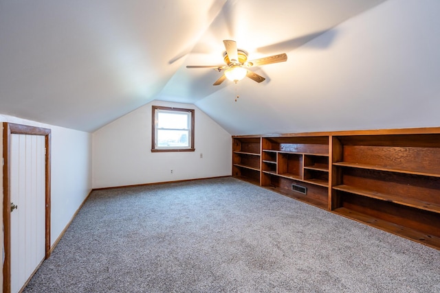 5189 W US Highway 12, Three Oaks, MI 49128 - additional living space with carpet floors, lofted ceiling, baseboards, and a ceiling fan