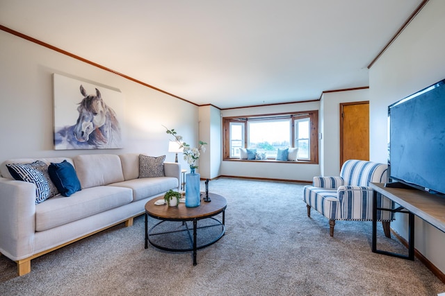 5189 W US Highway 12, Three Oaks, MI 49128 - carpeted living area featuring ornamental molding and baseboards