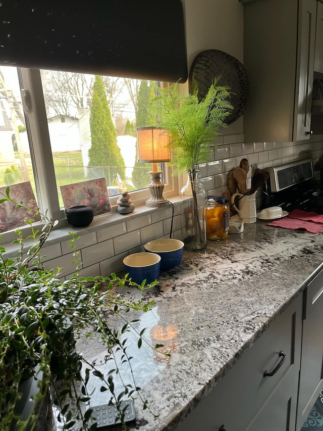 14074 Barbara St, Livonia, MI 48154 - kitchen view of light stone countertops and stucco siding