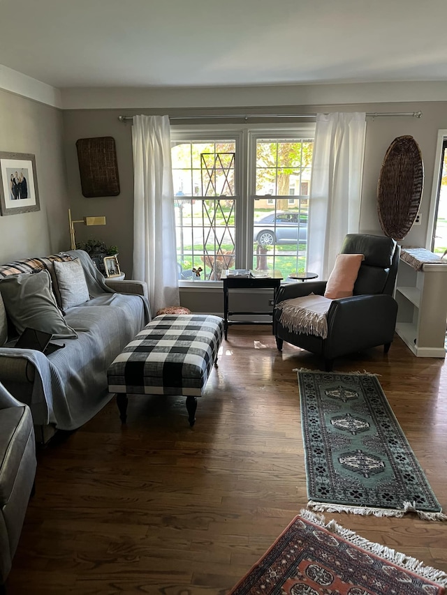 14074 Barbara St, Livonia, MI 48154 - living room with wood finished floors