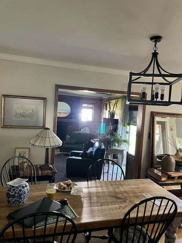 14074 Barbara St, Livonia, MI 48154 - dining area featuring crown molding