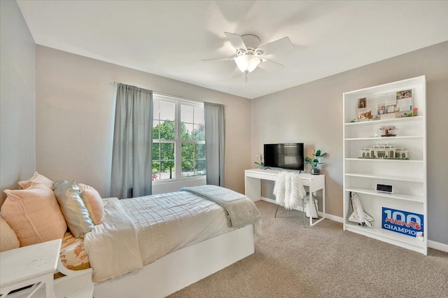 1060 Tinley Blvd, Oxford, MI 48371 - carpeted bedroom featuring ceiling fan and baseboards