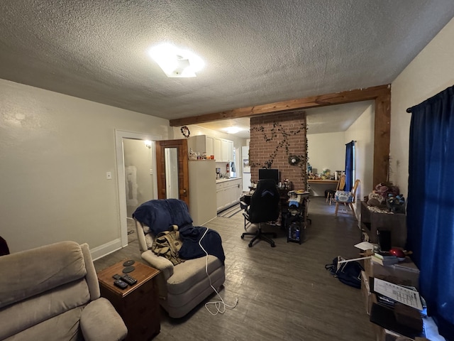 127 N Camburn St, Stanton, MI 48888 - office featuring a textured ceiling and wood finished floors
