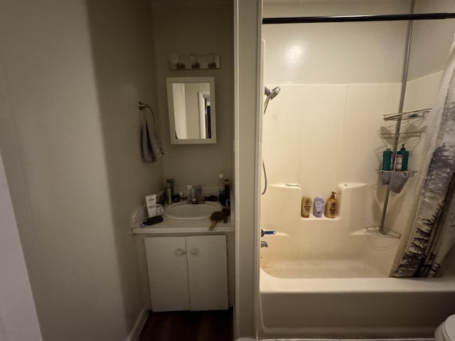 127 N Camburn St, Stanton, MI 48888 - bathroom featuring shower / bath combo and vanity