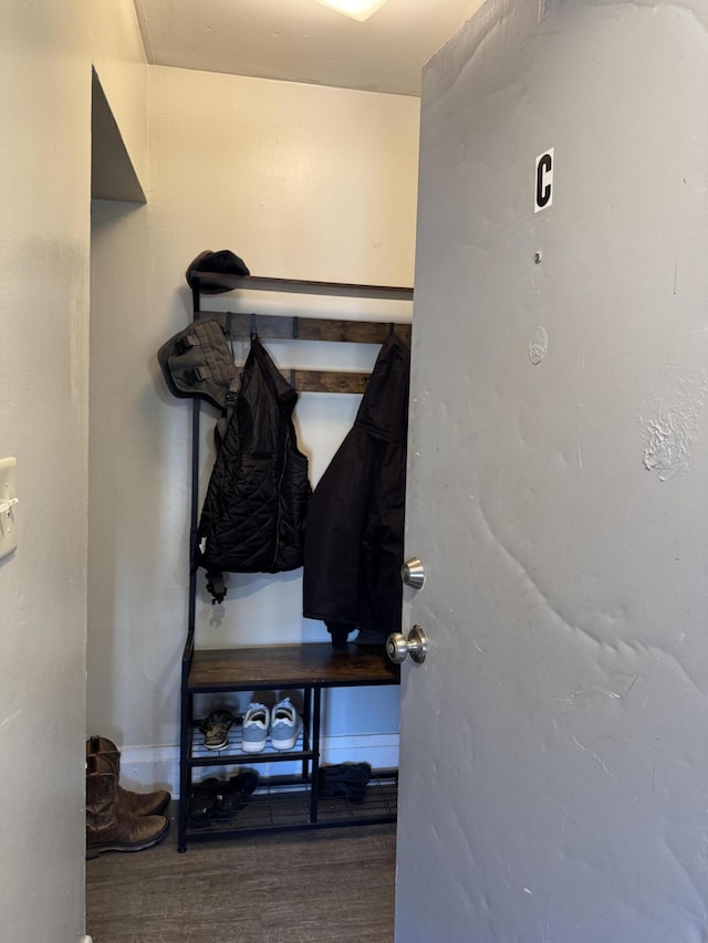 127 N Camburn St, Stanton, MI 48888 - mudroom featuring wood finished floors