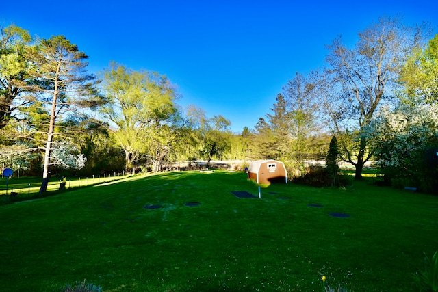 view of green lawn