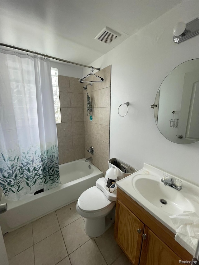 7910 Wetherby St, Detroit, MI 48210 - bathroom featuring shower / bath combination with curtain, tile patterned flooring, and vanity