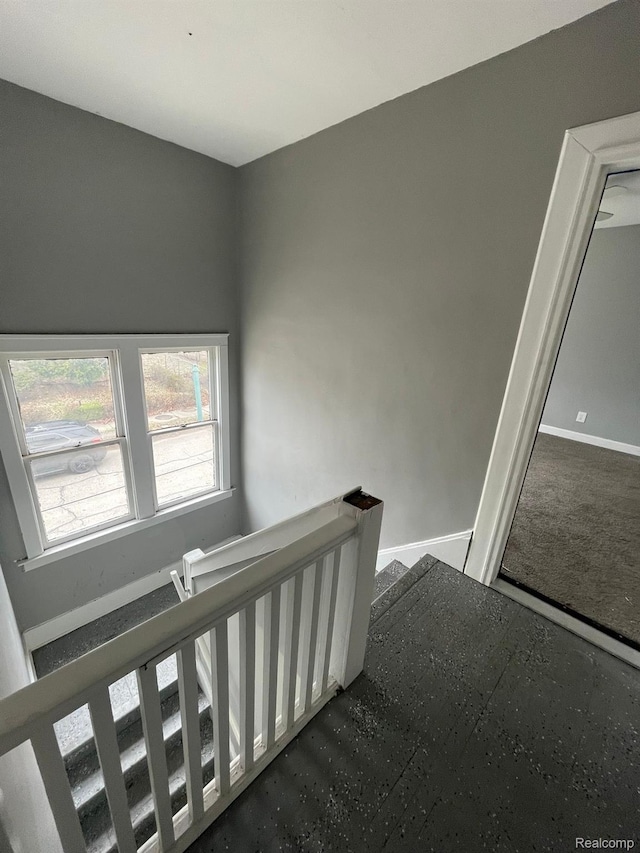 7910 Wetherby St, Detroit, MI 48210 - stairs featuring baseboards