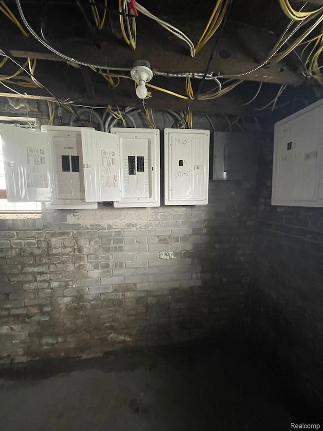 7910 Wetherby St, Detroit, MI 48210 - unfinished below grade area featuring electric panel