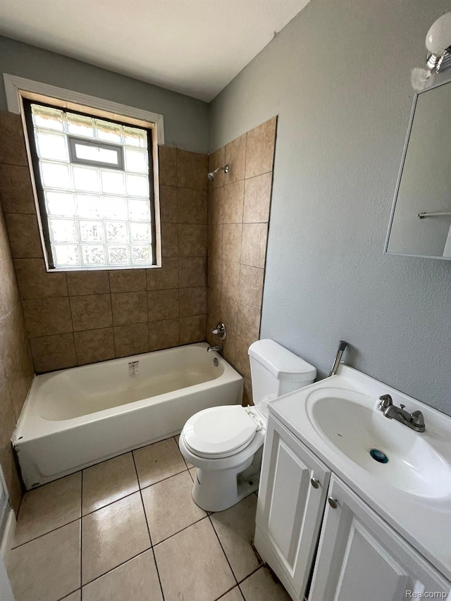 7910 Wetherby St, Detroit, MI 48210 - full bathroom with tile patterned flooring, shower / bath combination, and vanity
