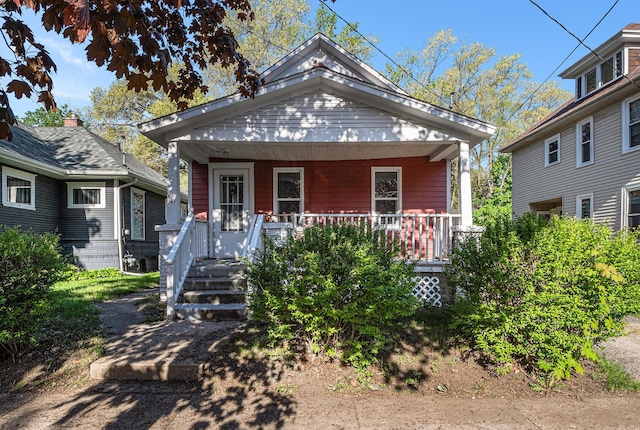 view of front of home with a porch