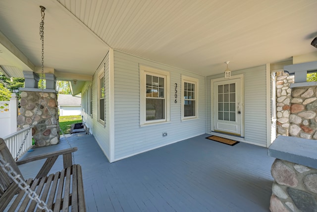 view of patio / terrace with a porch