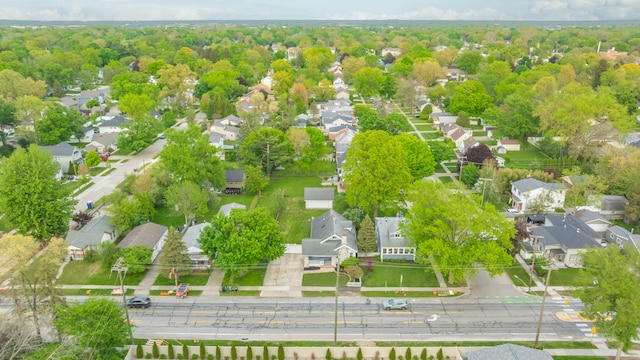 aerial view of residential area