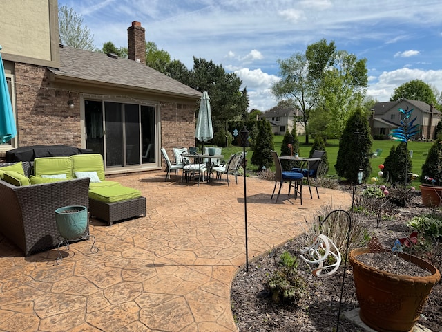 41315 Carriage Hill Dr, Novi, MI 48375 - view of patio featuring outdoor dining space and outdoor lounge area