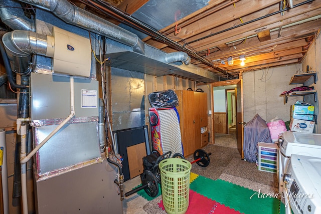 2721 Rum Creek Dr SE, Kentwood, MI 49508 - unfinished below grade area with washing machine and clothes dryer