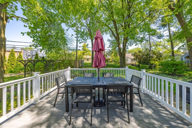 view of patio / terrace featuring outdoor dining area