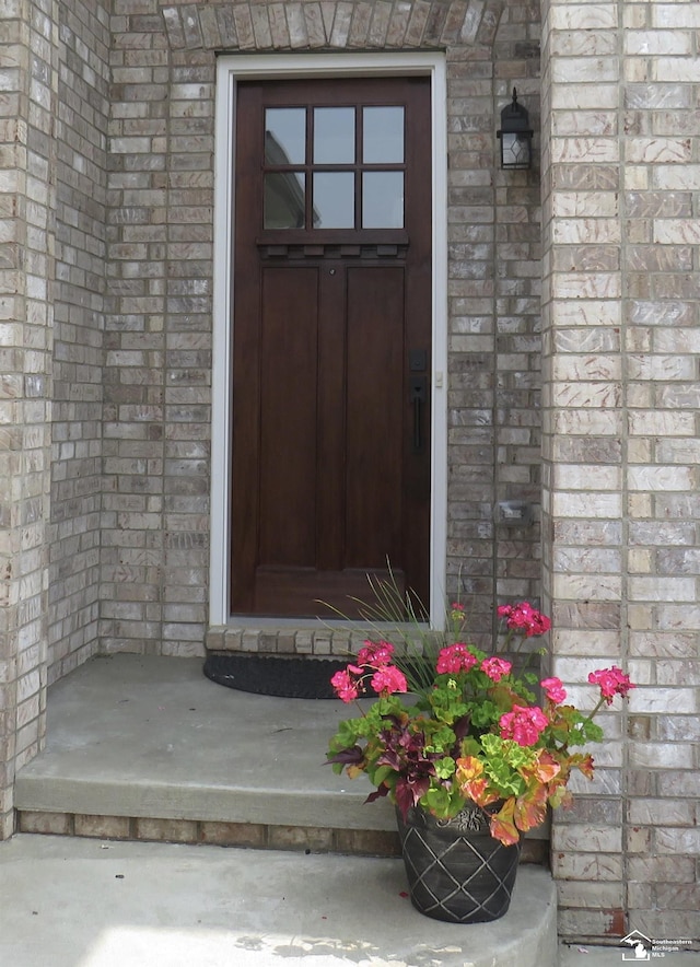465 Corinth Cir, Dundee, MI 48131 - entrance to property featuring brick siding